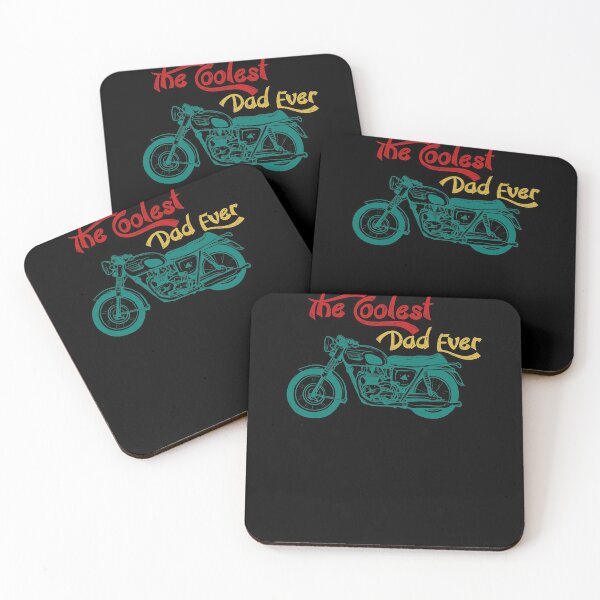Item preview, THE COOLEST DAD EVER, motorcycle, cruiser, custom, vintage color designed and sold by NiceSign.