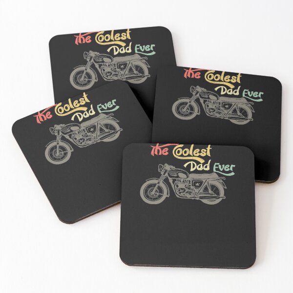 Item preview, THE COOLEST DAD EVER, motorcycle, cruiser, custom, vintage color designed and sold by NiceSign.