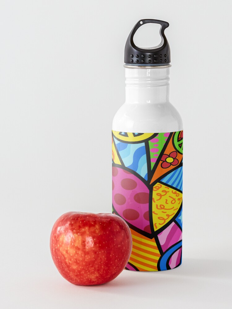 Alternate view of Multicolored Peace Sign Merchandise Water Bottle