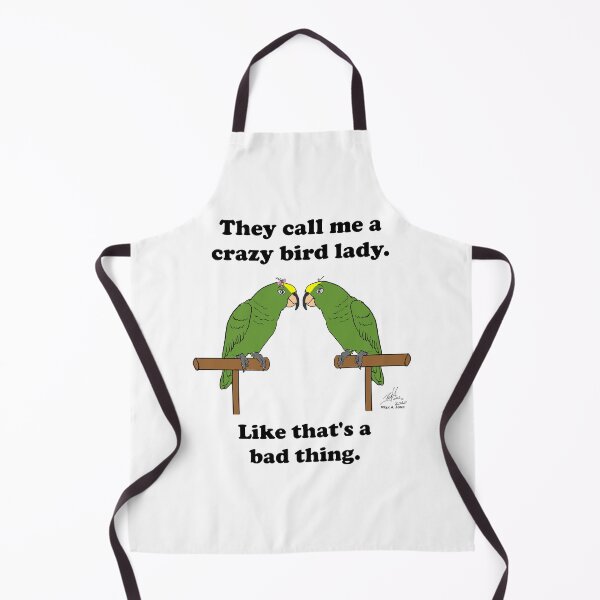Item preview, Crazy Bird Lady with Yellow-crowned Amazons designed and sold by Laughing Parrot Studio.