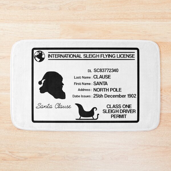 Item preview, Santa Clause Driving License designed and sold by JustCreativity.