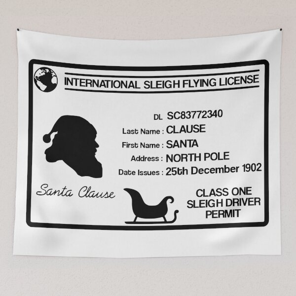 Item preview, Santa Clause Driving License designed and sold by JustCreativity.