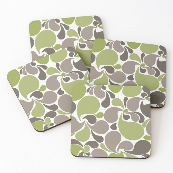 Item preview, Petal pattern green and eath colours designed and sold by theinkypensieve.