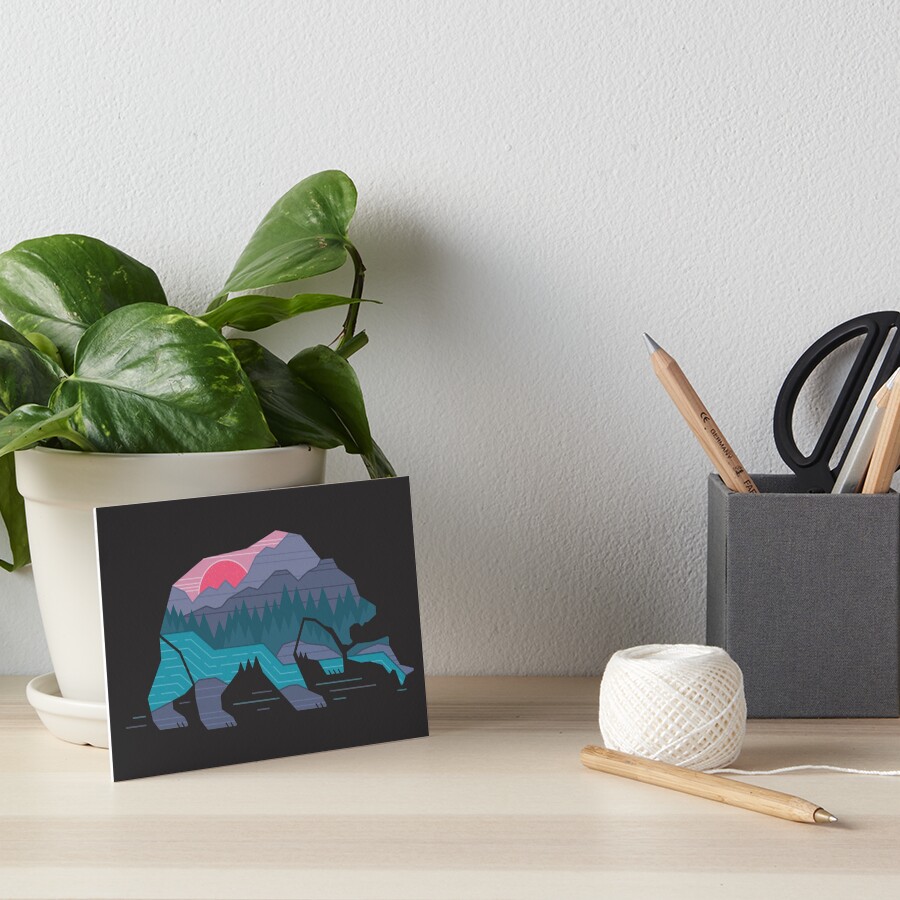 Bear Country Art Board Print