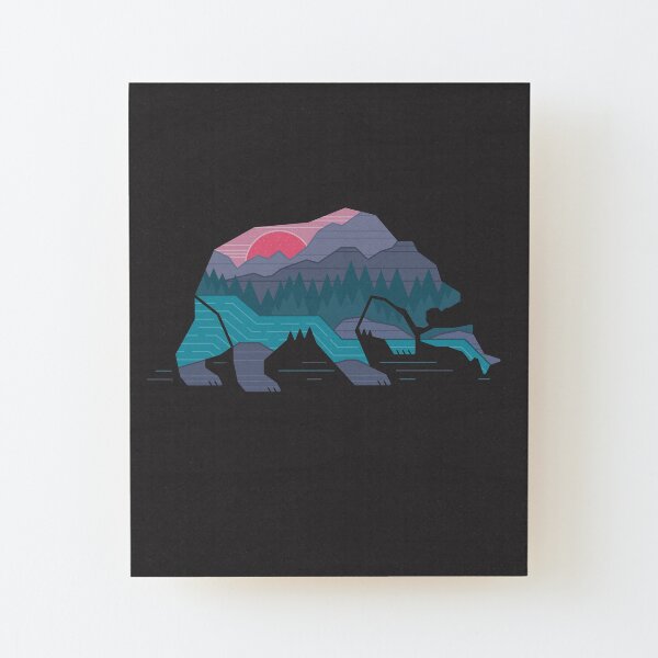 Bear Country Wood Mounted Print