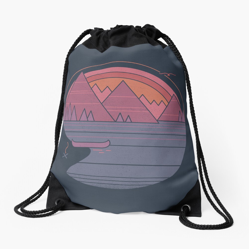 The Mountains Are Calling Drawstring Bag