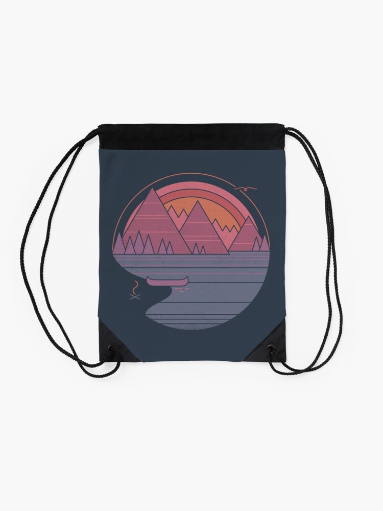 Alternate view of The Mountains Are Calling Drawstring Bag