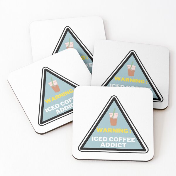 Item preview, Aesthetic Warning Sign - Iced Coffee Addict -  designed and sold by DesignStory.