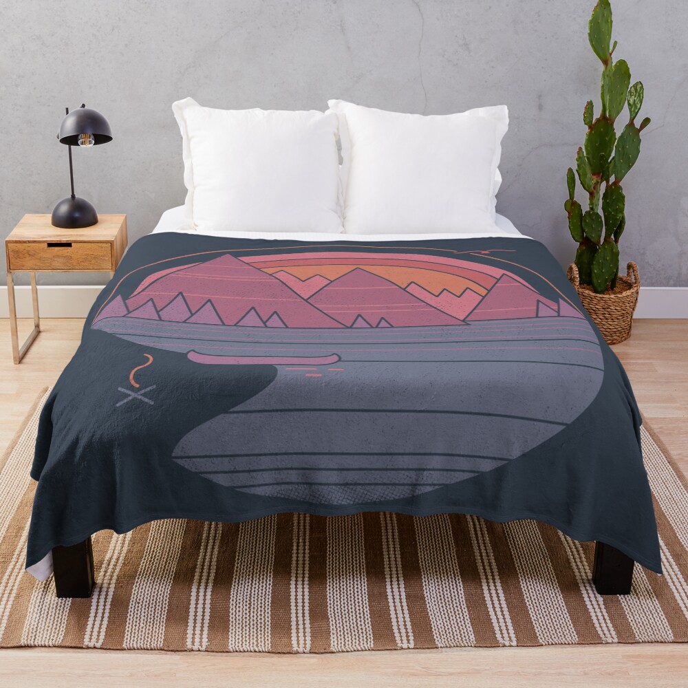The Mountains Are Calling Throw Blanket