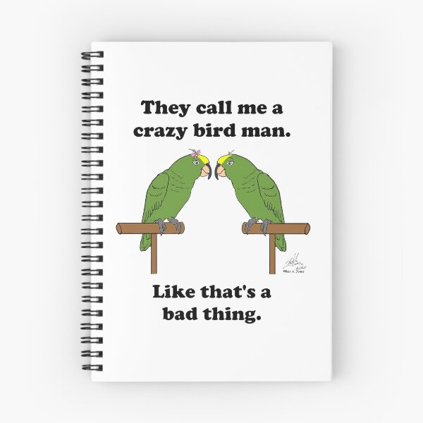 Item preview, Crazy Bird man with Yellow-crowned Amazons designed and sold by Laughing Parrot Studio.