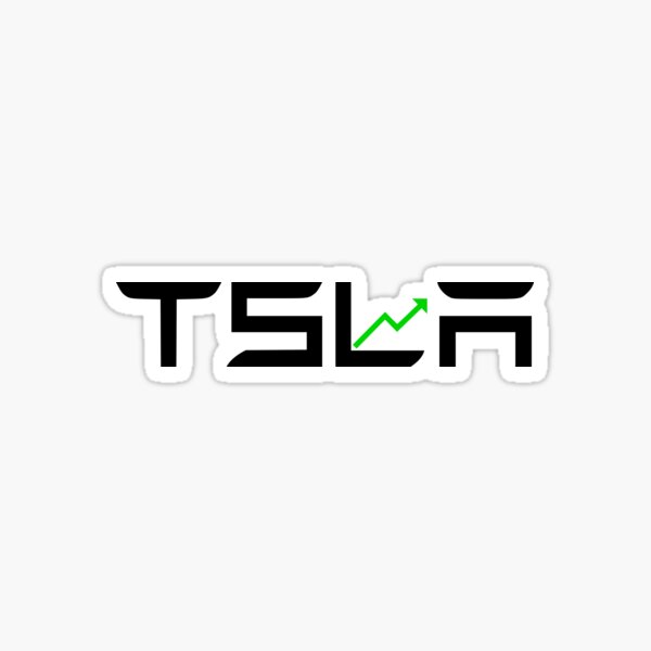 TESLA TSLA Symbol Stock Sticker