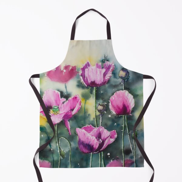 Item preview, Purple Poppy Flowers Watercolour Painting designed and sold by Monika's Painting.