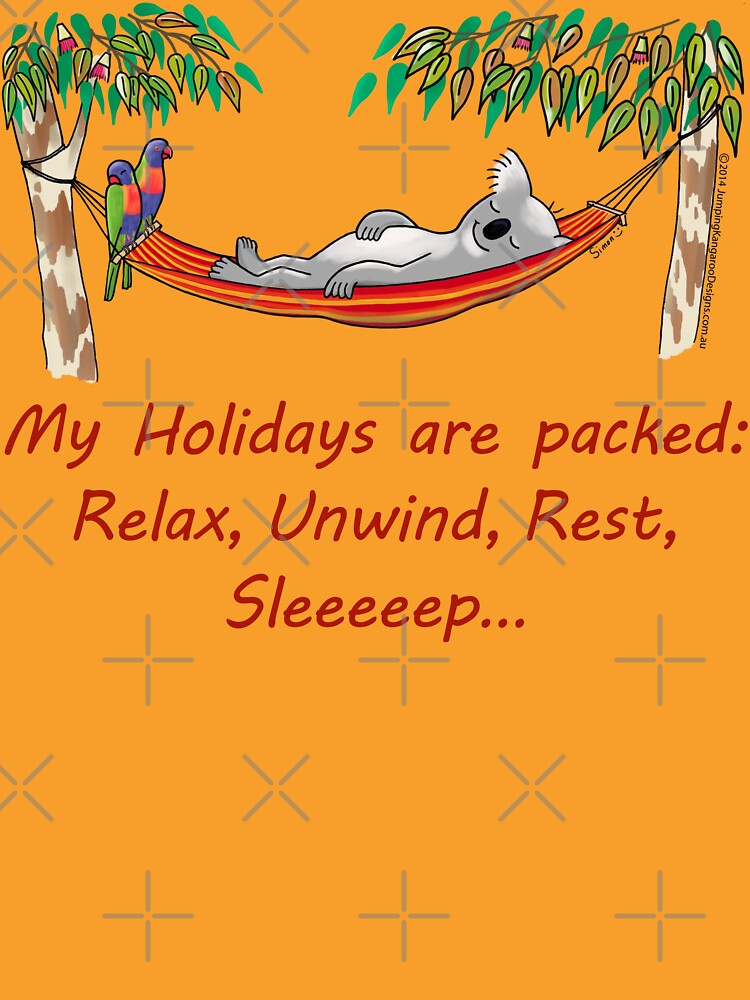 Hammock Sleeping Koala - My Holidays are packed by JumpingKangaroo