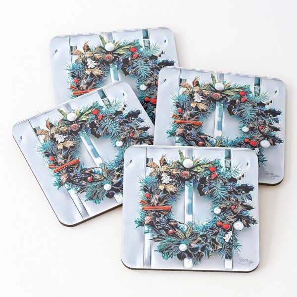 Item preview, Christmas Holiday Wreath Blue designed and sold by RitaMaye.