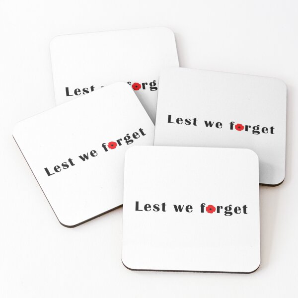 Item preview, Lest we forget Minimalist Remembrance Day red poppy typography (longitudinal) designed and sold by Deegital18.
