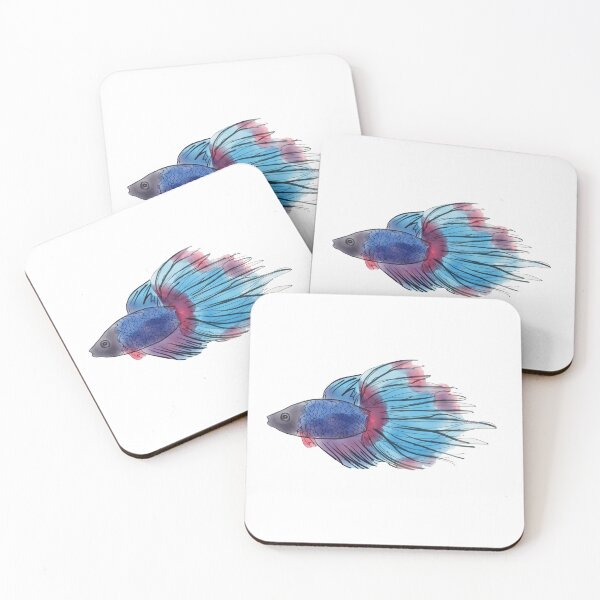 Item preview, Watercolor Blue Betta Fish  designed and sold by moodpixel.