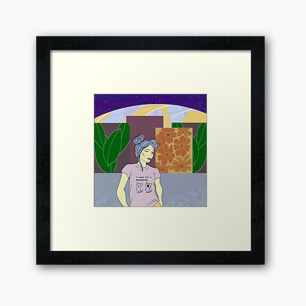 With space buns in space Framed Art Print