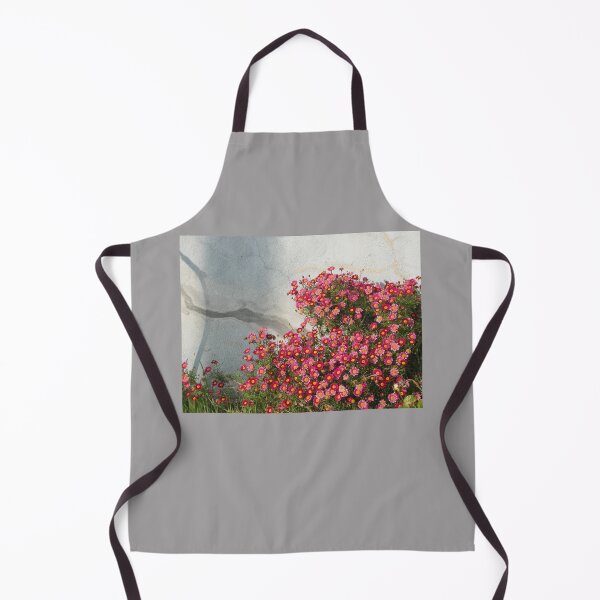 Item preview, Pink Flowers Against a Gray Stucco Wall designed and sold by pixelmountain.