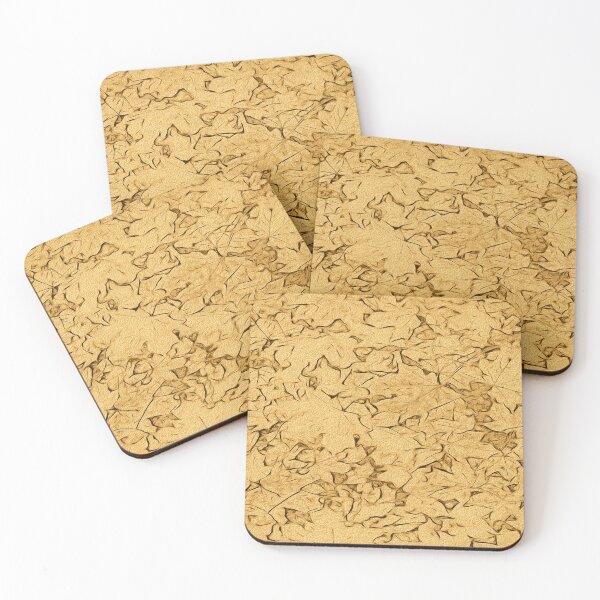Item preview, Stylish fallen maple leaves golden pattern designed and sold by SulkaCreative.