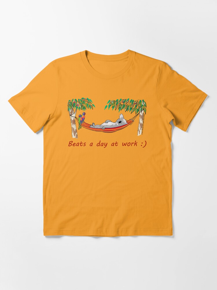 Alternate view of Hammock Sleeping Koala - Beats a day at work Essential T-Shirt