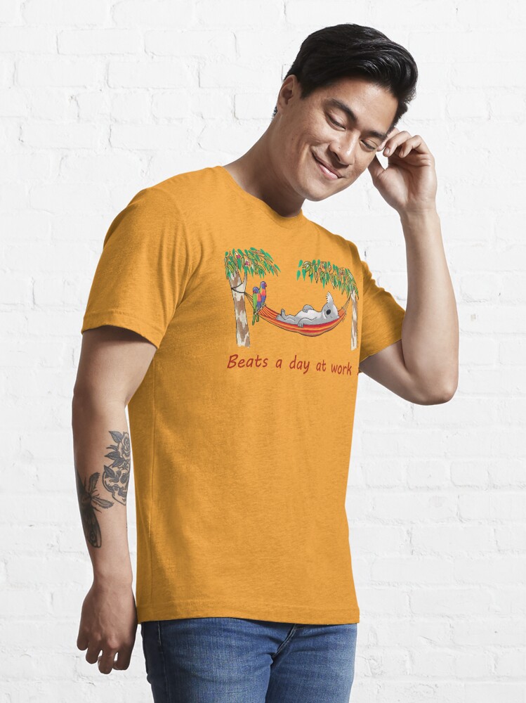 Alternate view of Hammock Sleeping Koala - Beats a day at work Essential T-Shirt