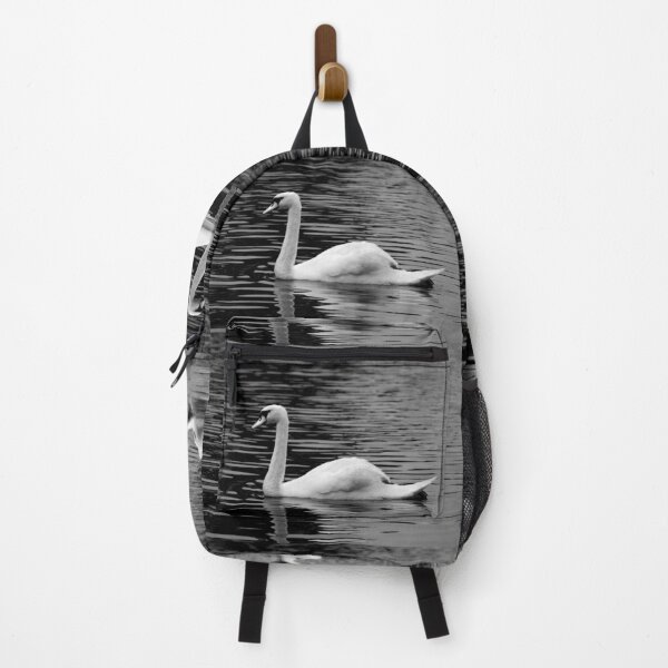 Item preview, Mute Swan Swimming on a Pond - Black and White designed and sold by pixelmountain.