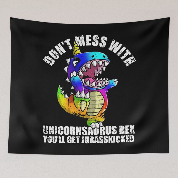 Item preview, Don’t mess with unicornsaurus  designed and sold by mermaidselina.