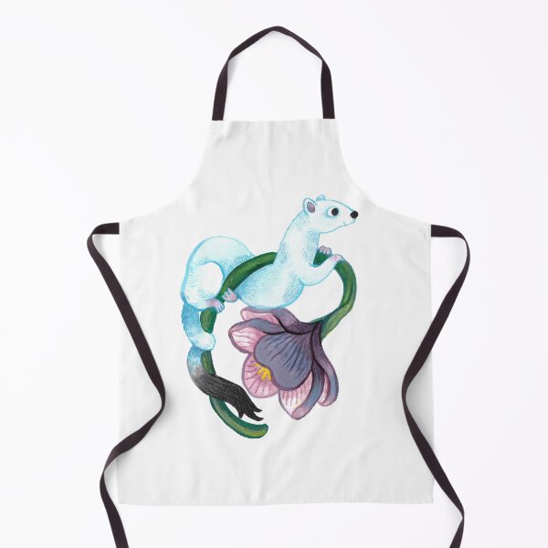 Item preview, Ermine stoat sitting on a crocus flower designed and sold by Aimee Lockwood.