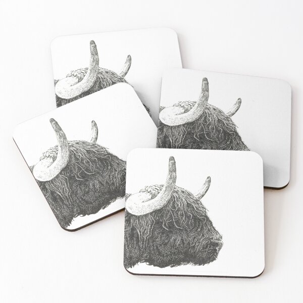 Item preview, side view of a hairy cow designed and sold by david esson.