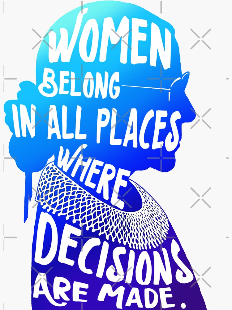 "RBG quote silhouette" Sticker by InstaEtchStudio Redbubble