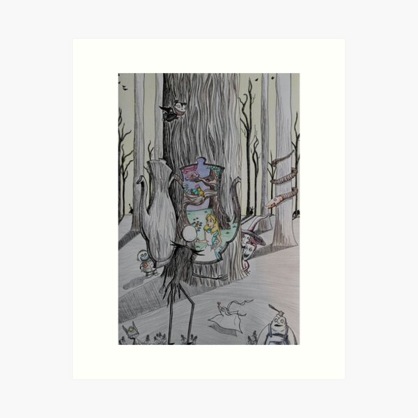 Vista previa del artículo con la obra «Jack encuentra el país de las maravillas», diseñado y vendido por MadJackArt.