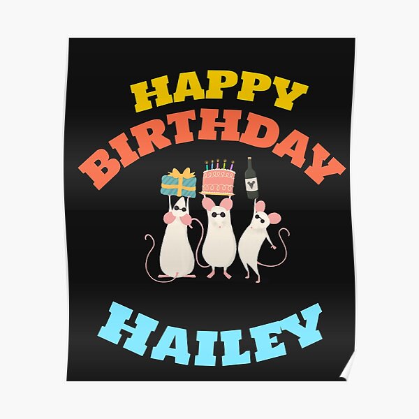 Poster Joyeux Anniversaire Madelyn Par Hemerton Redbubble