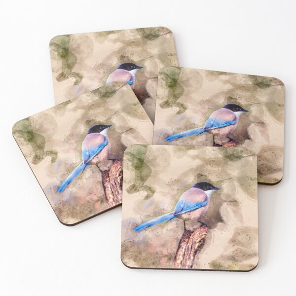 Item preview, Iberian Magpie Portrait Watercolor designed and sold by lugamor.