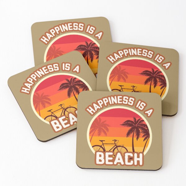 Item preview, Happiness is a Beach, bicycling a tropical sunset designed and sold by Steven Kight.