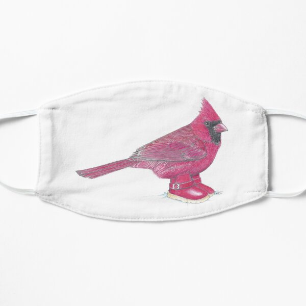 Cardinal in Snow Boots Flat Mask