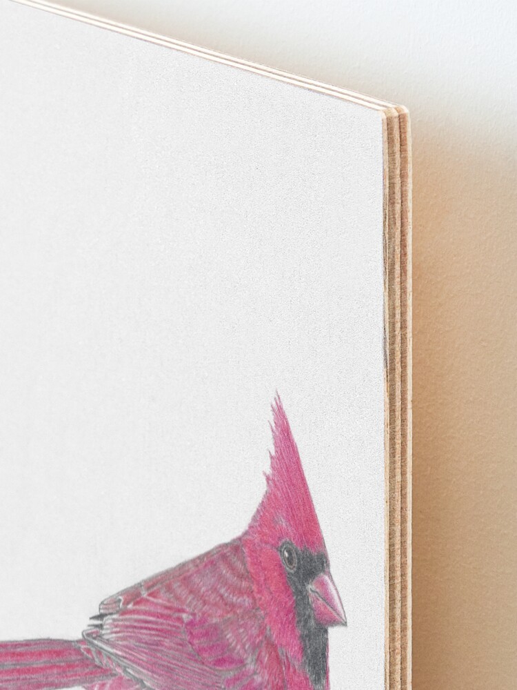 Thumbnail 3 of 6, Mounted Print, Cardinal in Snow Boots designed and sold by JimsBirds.