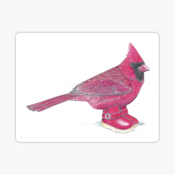Item preview, Cardinal in Snow Boots designed and sold by JimsBirds.