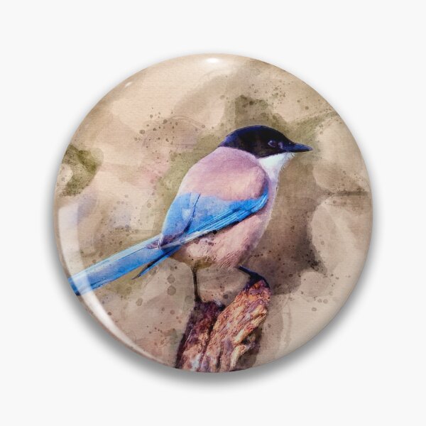 Item preview, Iberian Magpie Portrait Watercolor designed and sold by lugamor.
