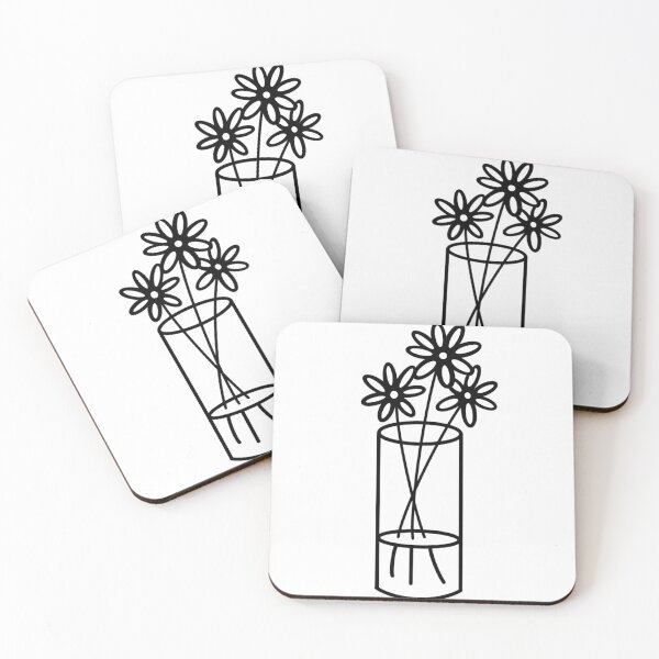 Item preview, Flower Vase Black and White Design designed and sold by zoeyyyrose.