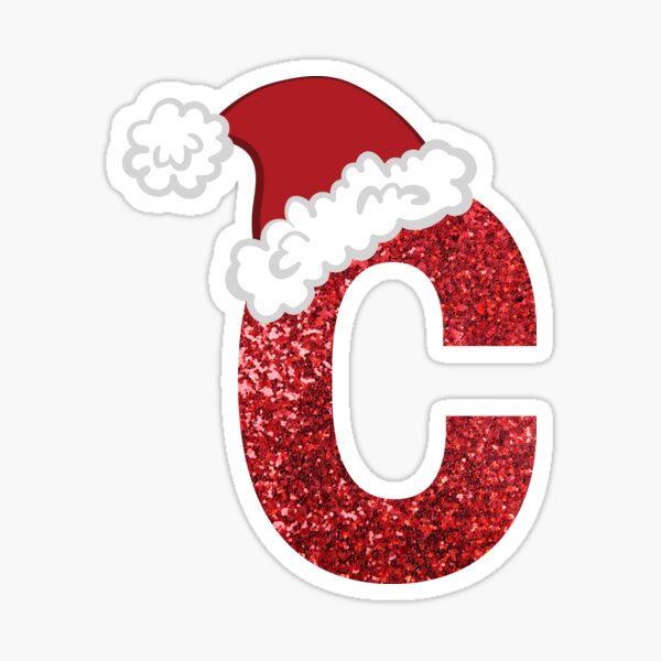 Aperçu de l'œuvre Lettre de Noël scintillante C créée et vendue par LiveAndGlow.