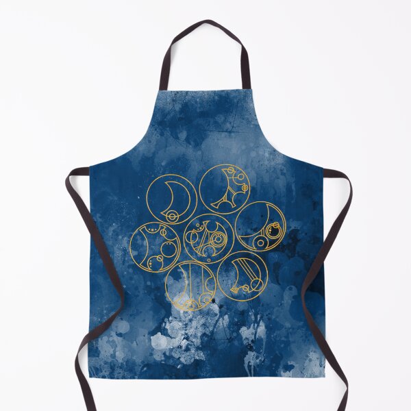 Artikelvorschau, Time Lord Wörter in abgeschrägtem Gold auf Regal Blue Grunge Hintergrund Hallo Süße entworfen und verkauft von Darcy777.