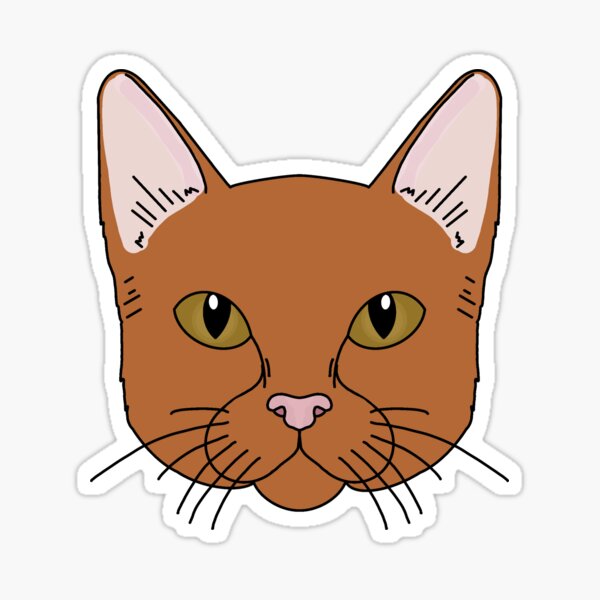 "Cat Face 4" Sticker for Sale by kpkaska Redbubble