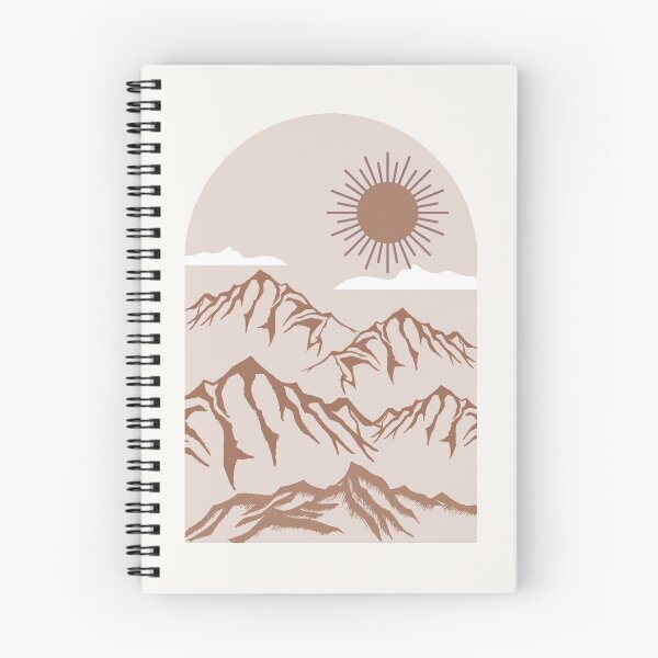 Item preview, Boho Neutral Minimalist Landscape Nature Mounted Print designed and sold by zedonee.