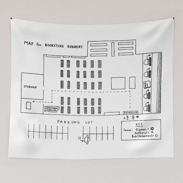 Item preview, Map For Bookstore Robbery designed and sold by bennyjhonson.