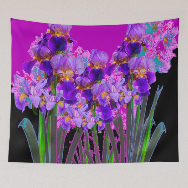 Item preview, PURPLE IRIS GARDEN MODERN ART designed and sold by sharlesart.