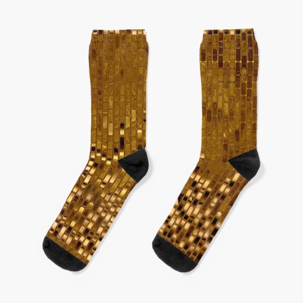 Gold Sequins | Gold Metallic Texture | 70s Disco Inspired Socks