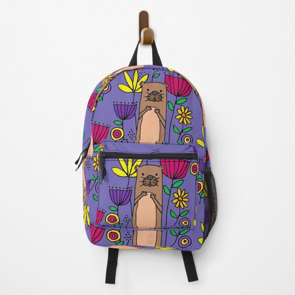 Item preview, Cool Sea Otter in Flower Garden Cartoon designed and sold by Nature's Fancy.