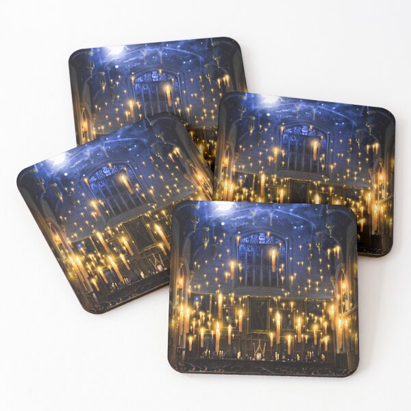 Moonlight candles Coasters (Set of 4)