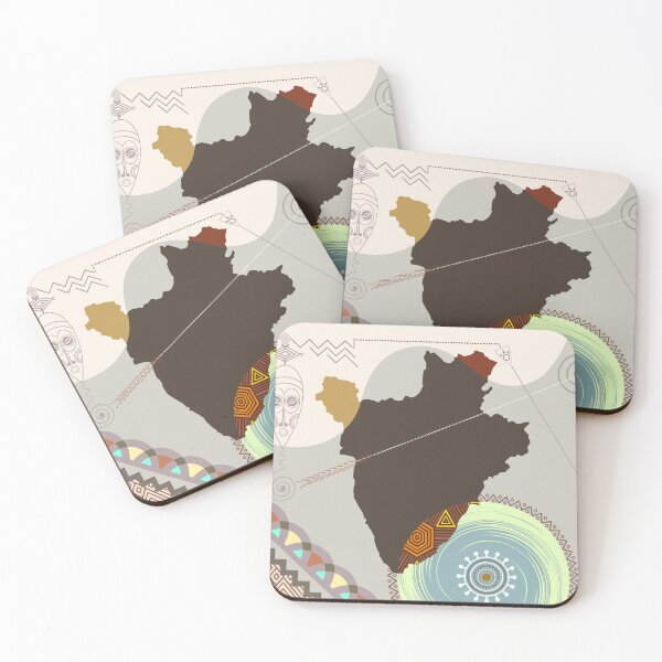 Item preview, Burundi Stylized designed and sold by lanrestudio.