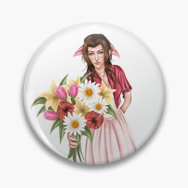 Item preview, Aerith and Flowers Poster designed and sold by MeryGiovanna.